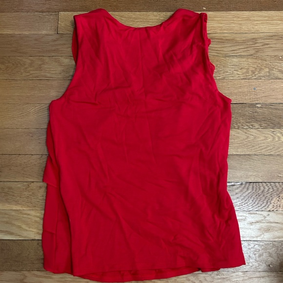 Bailey 44 Red Ruffle Front Tank Top - Picture 2 of 5
